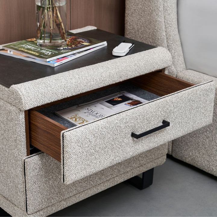 G3 Bedside Table showing the rounded edge and top insert