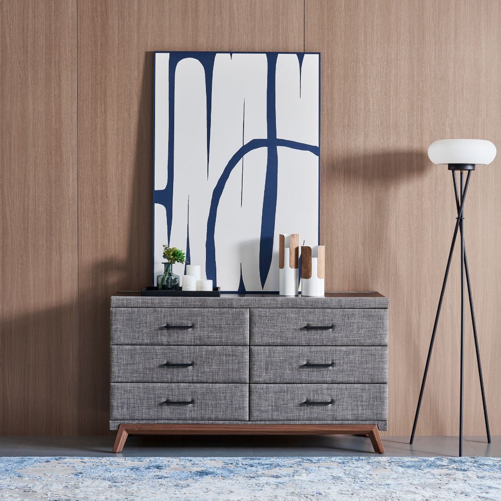 G57 Dresser with detailed timber legs and a ceramic stone top