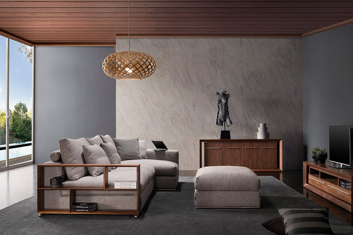 GS9001 Classic Minimalist Sofa With Wood Table