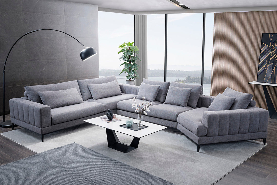 GS9007 Living Room Sofas With Wood Table