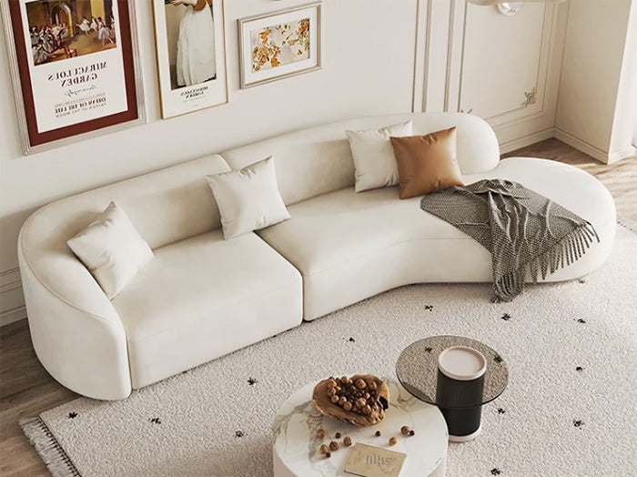 GS9092 Italian Modern Curved Couch