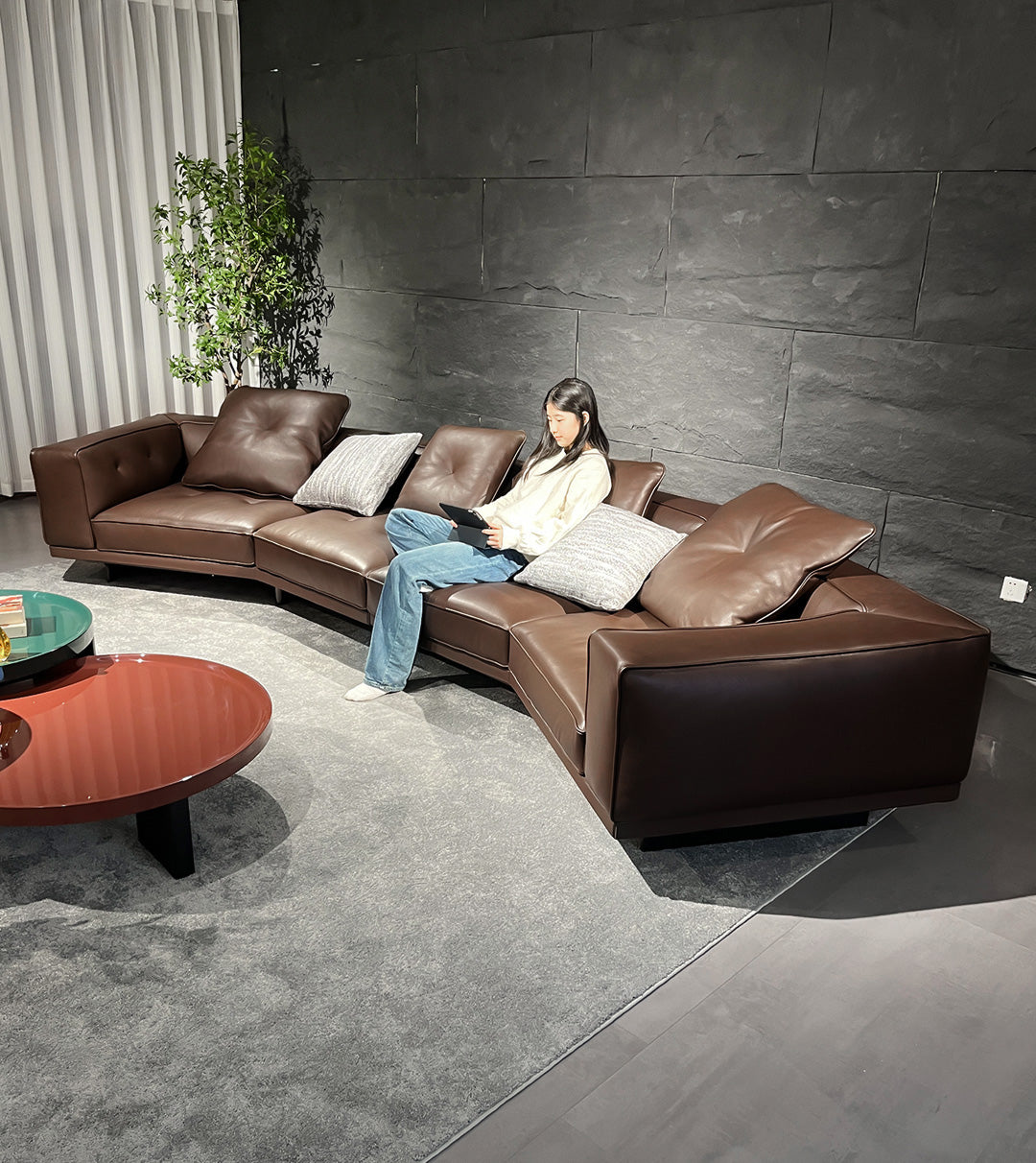 GS9155 Italian Design Corner Sectional Sofa