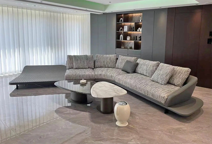 GS9157 Italian Luxury Modern Sofa With Wood Table