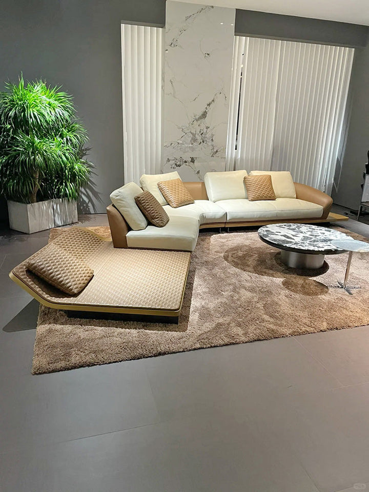 GS9157 Italian Luxury Modern Sofa With Wood Table