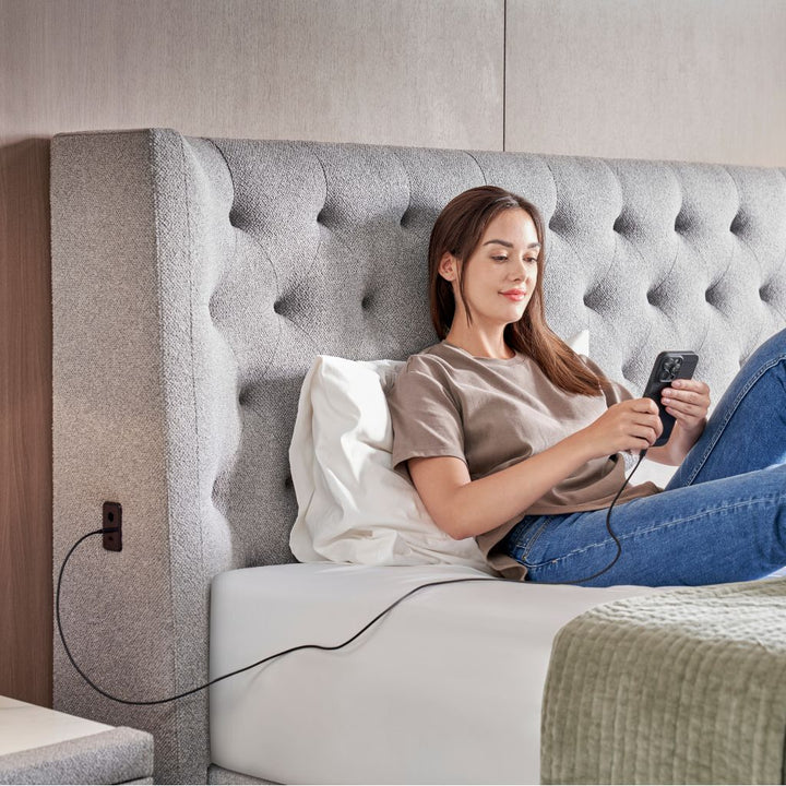 Vancouver Bed with under-bed storage open