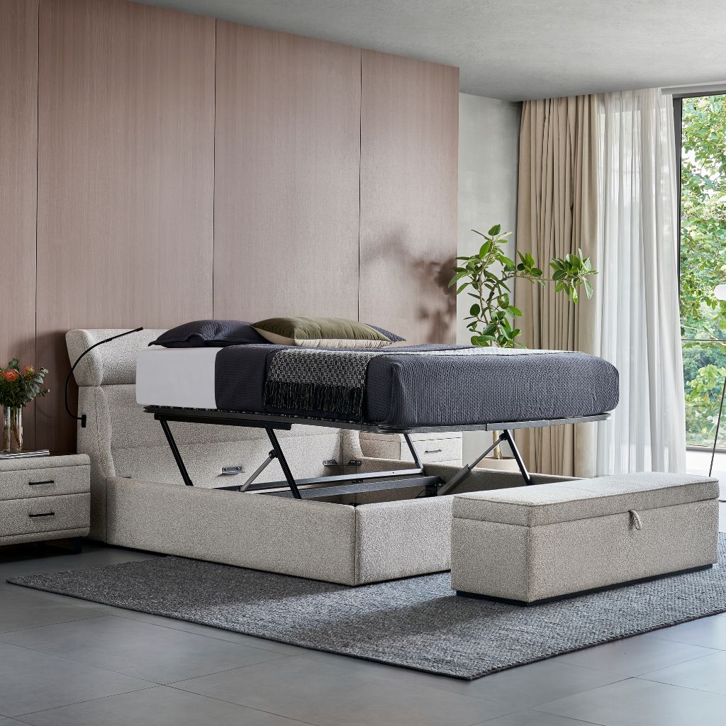 Windsor Bed styled in a contemporary bedroom interior