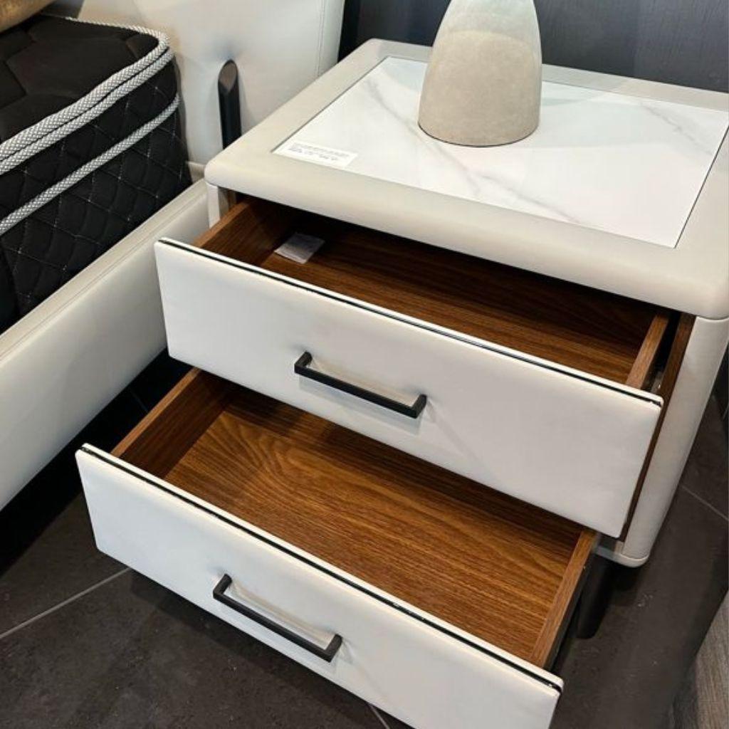 G19 Bedside Table showing the drawer storage