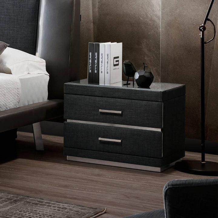 G6 Bedside Table showing the large drawers