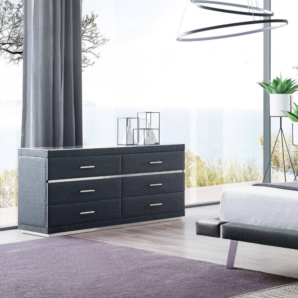 G6 Dresser with six large drawers and stainless steel detailing