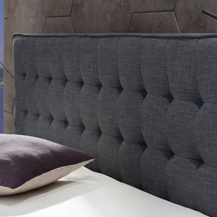 Vienna Bed in King size with tufted headboard in a modern bedroom